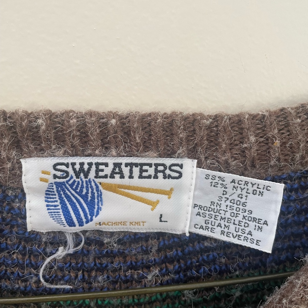 Vintage Abstract Pattern Sweater - image 3